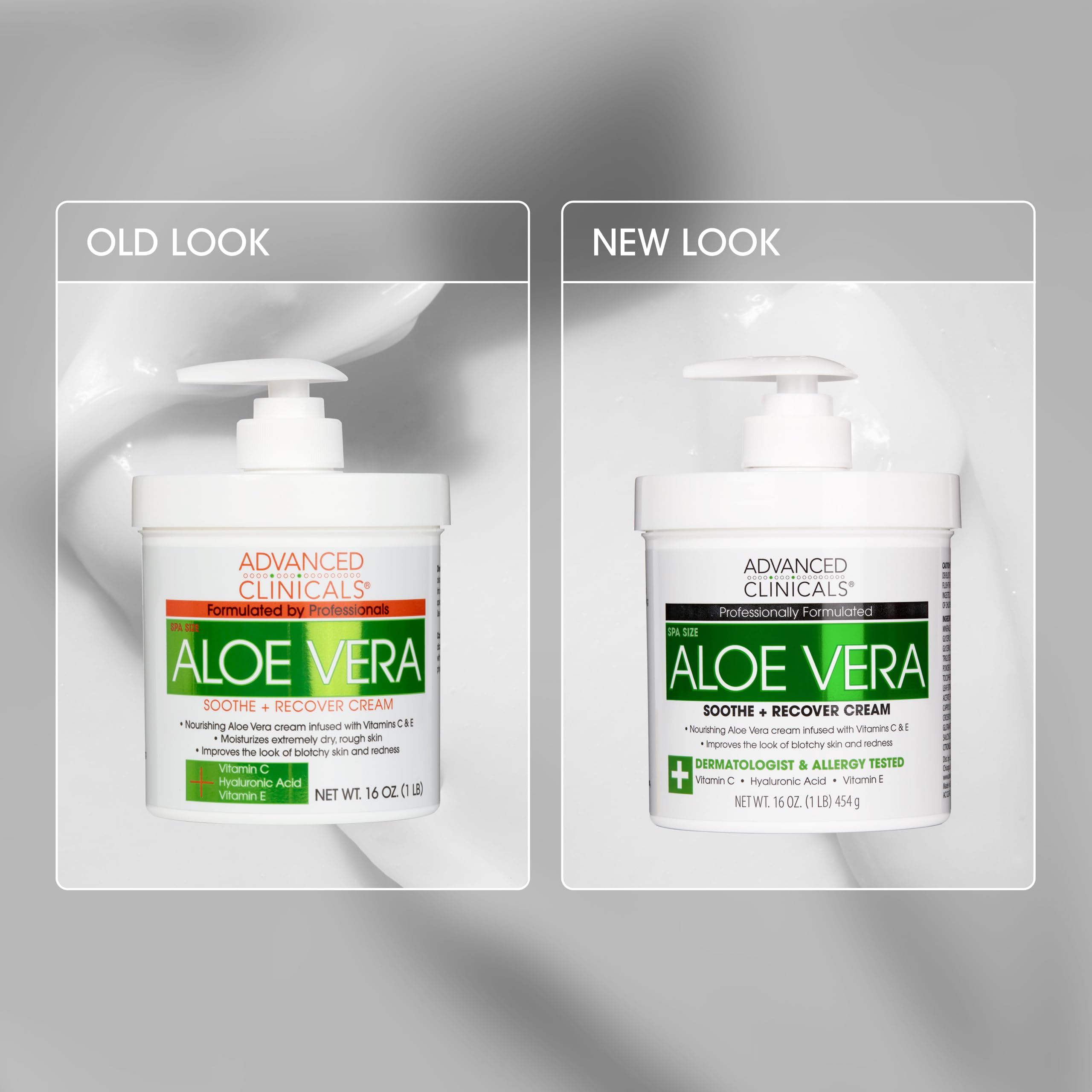 Advanced Clinicals Aloe Vera Lotion quick-absorbing formula on skin