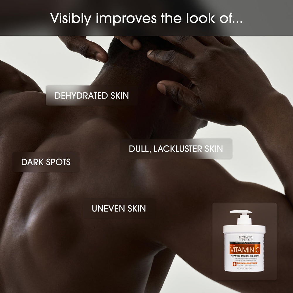 Advanced Clinicals Vitamin C Body Oil bottle provides a radiant glow