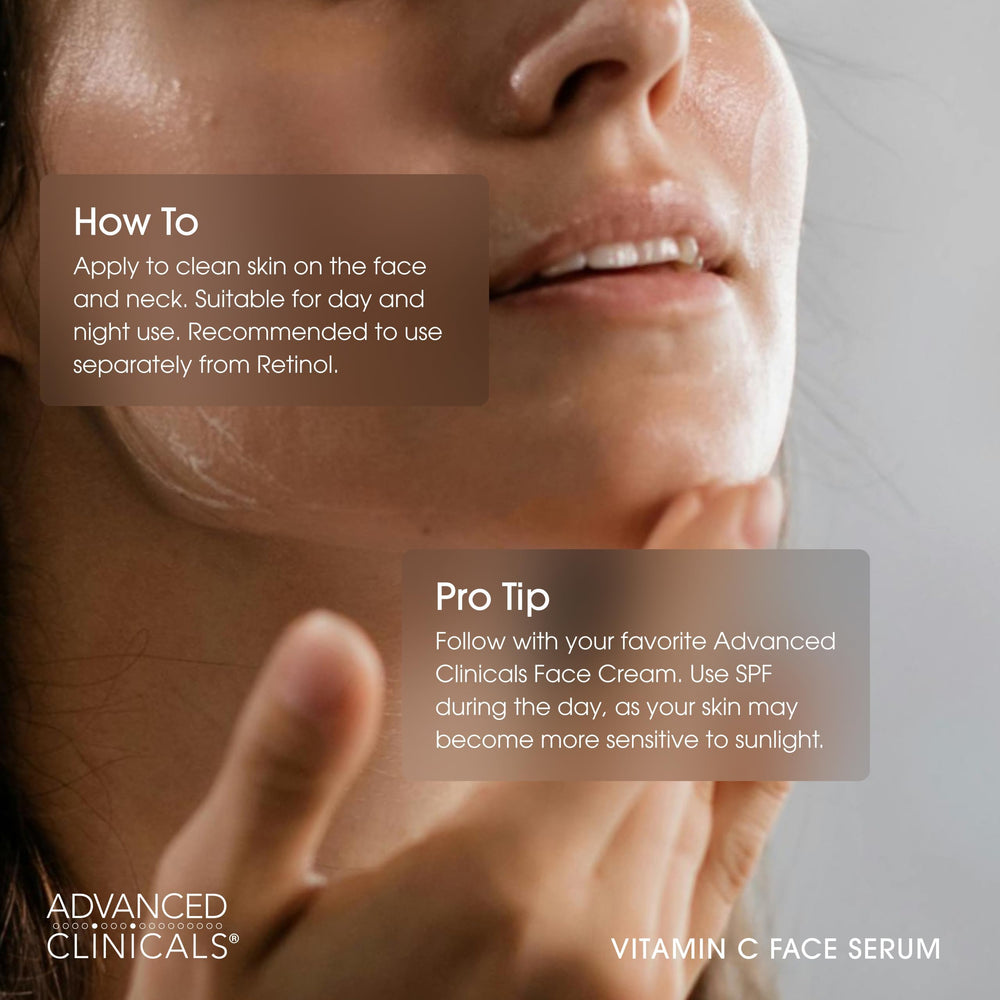 Advanced Clinicals ferulic acid ingredient close-up highlights antioxidant brightness benefits