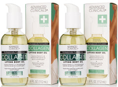 Advanced Clinicals collagen oil bottle visual for daily hydration and radiant skin.