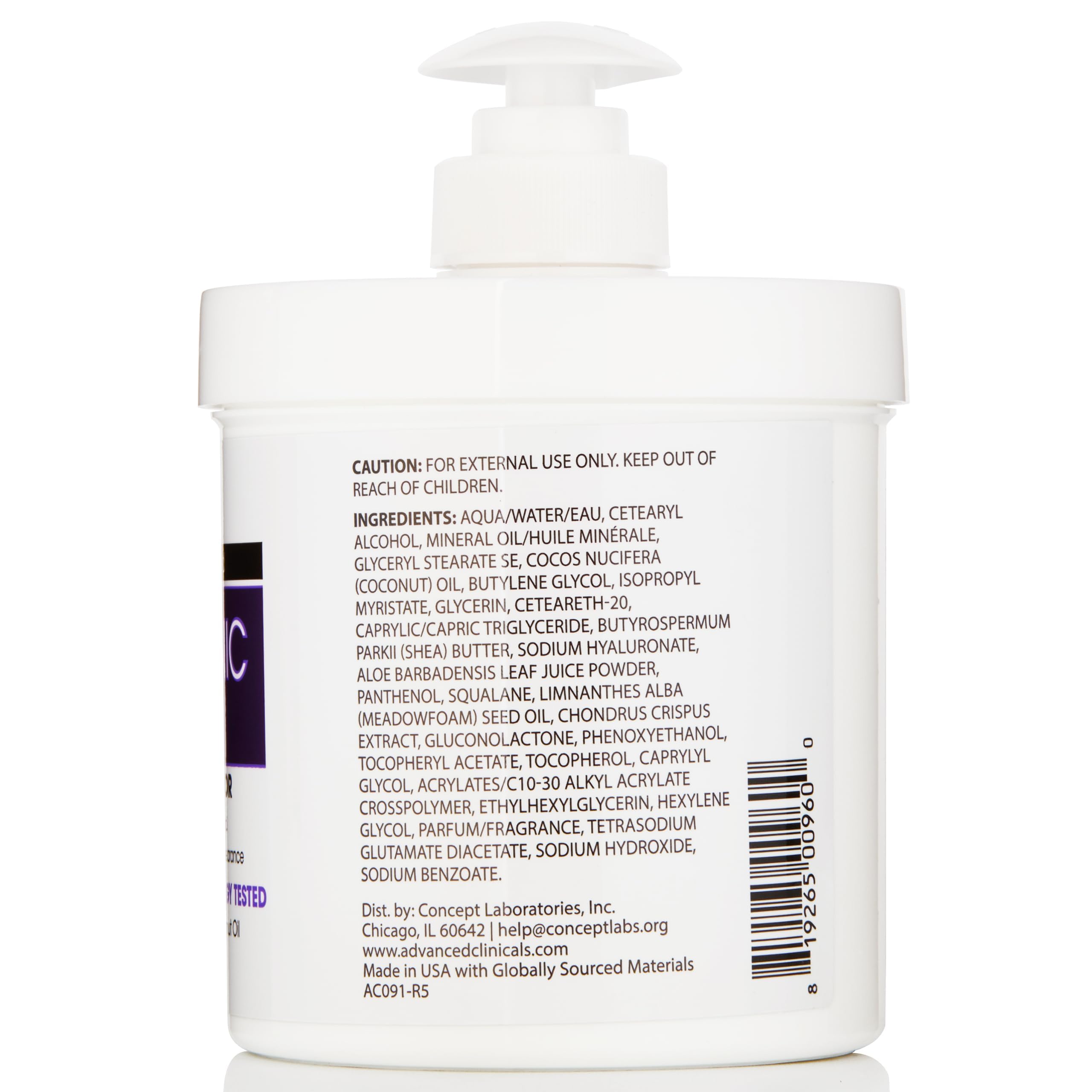 Collagen peptides body cream being massaged into skin