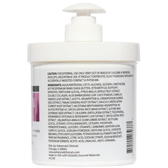 Collagen peptides body cream jar with application scene