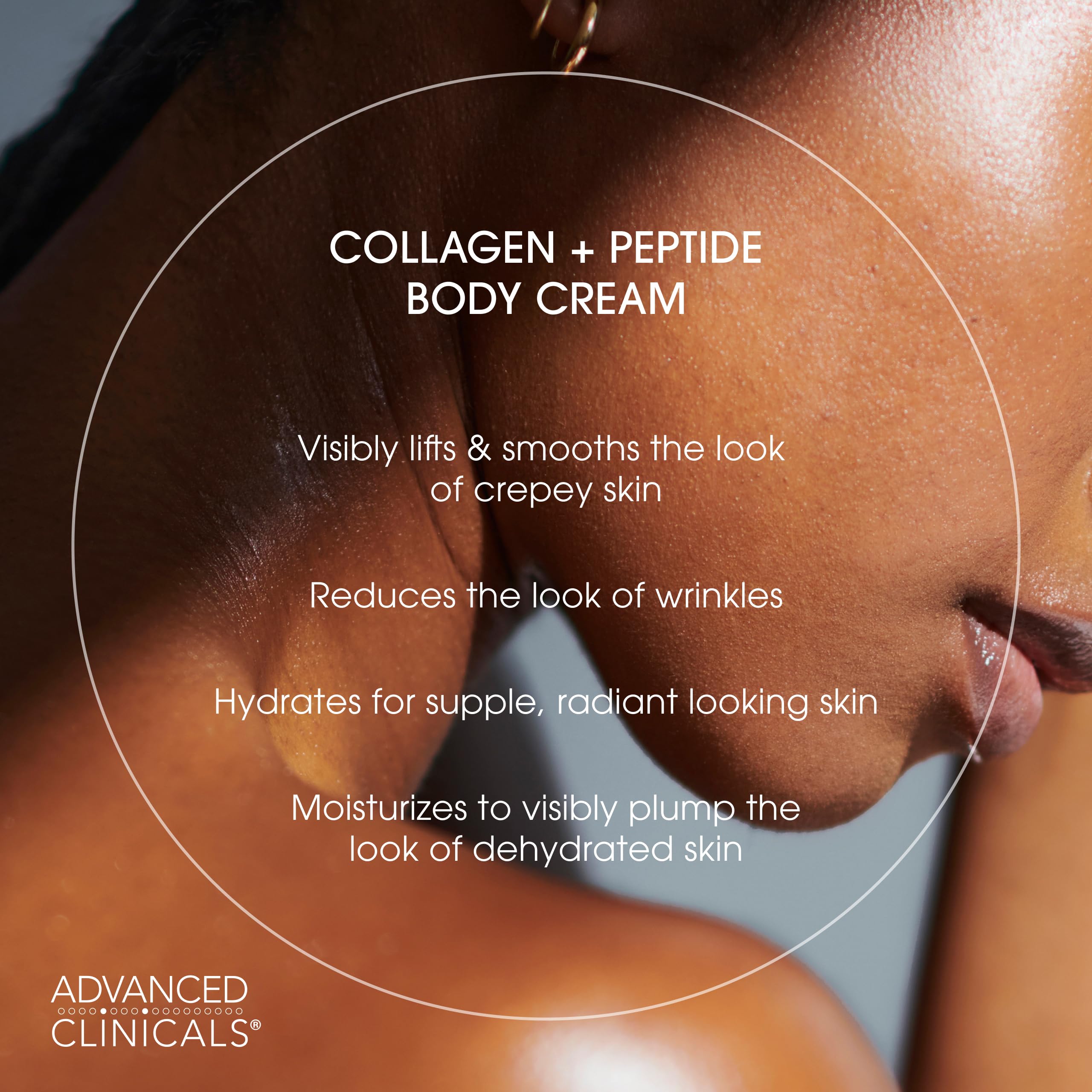 Advanced Clinicals Collagen Peptides Body Lotion absorbed quickly for non-greasy hydration