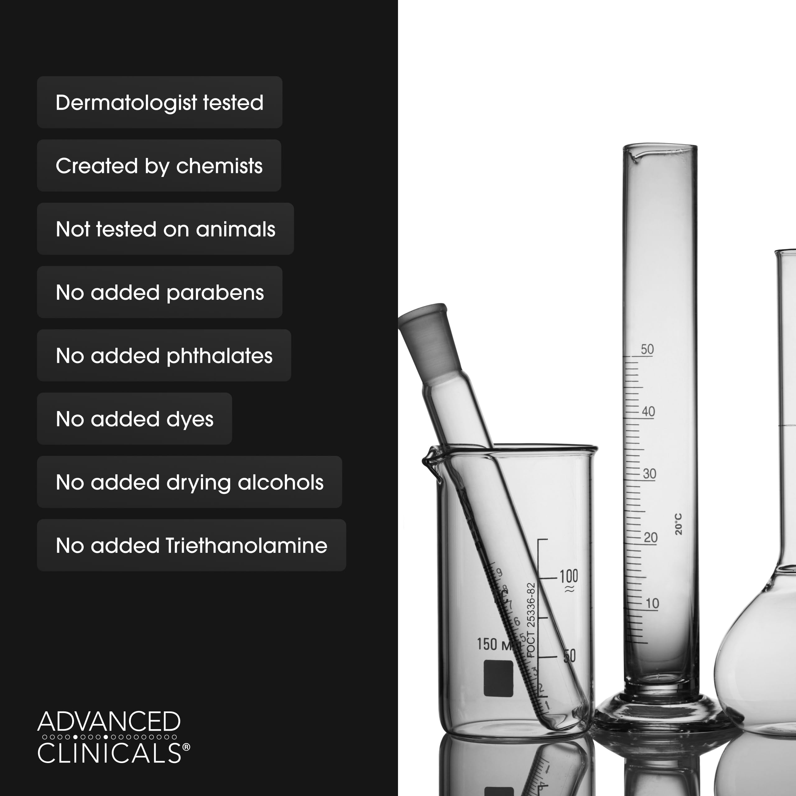 Advanced Clinicals Collagen Peptides packaging indicating dermatologist-tested formula