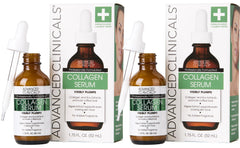 Advanced Clinicals Collagen Serum bottle close-up highlighting hydrating formula