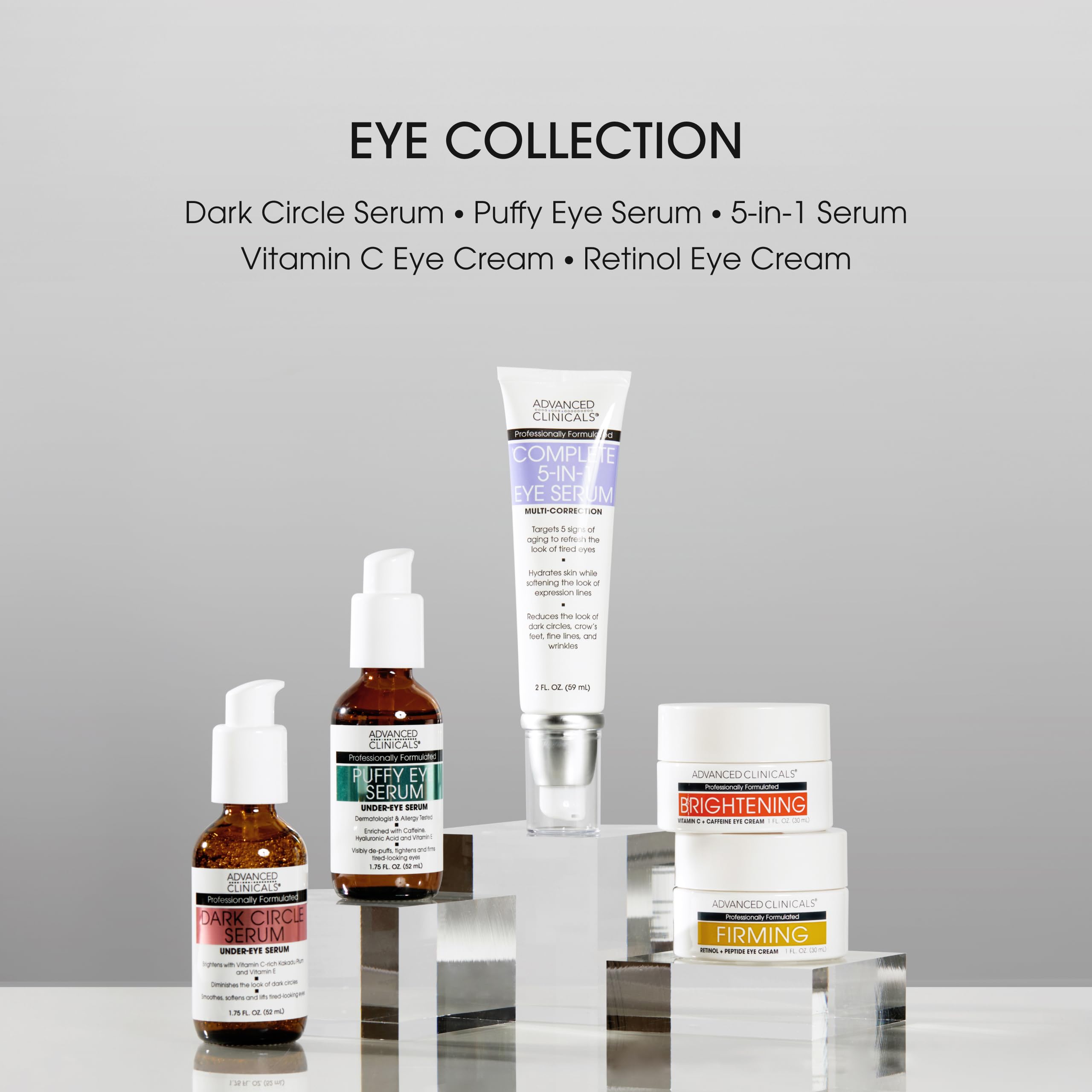 Advanced Clinicals under-eye serum swatch reveals hyaluronic acid for lasting moisture