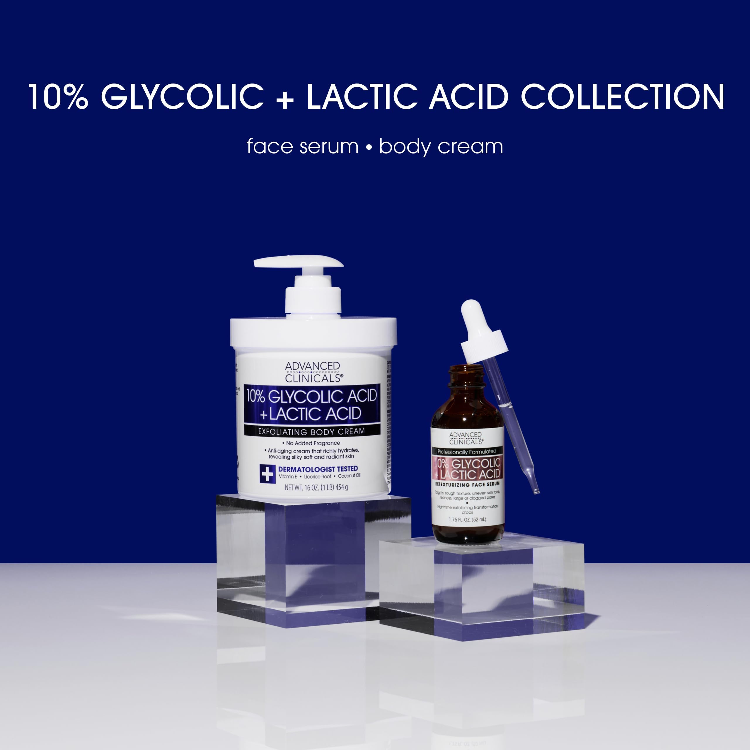 Advanced Clinicals dermatologist-tested label signaling safety and reliability.