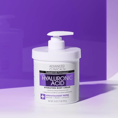 Advanced Clinicals Hyaluronic Acid Body Cream dispensing cap for easy, mess-free hydration.