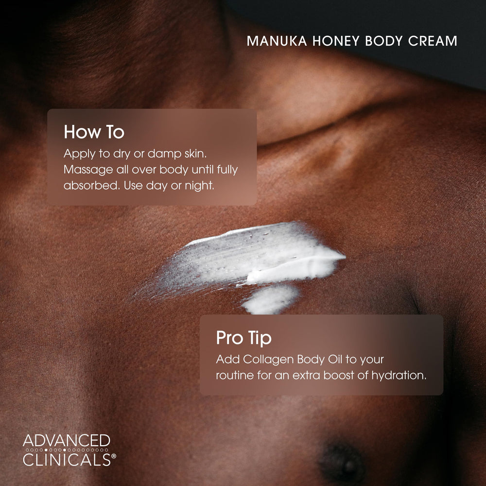 Advanced Clinicals Manuka Honey Body Cream collagen benefits for skin resilience