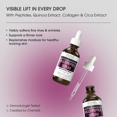 Advanced Clinicals Multi Peptides Serum pump-dispense for easy, quick absorption