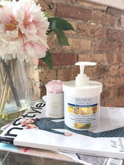 Advanced Clinicals retinol body cream application arm demonstrates easy absorption
