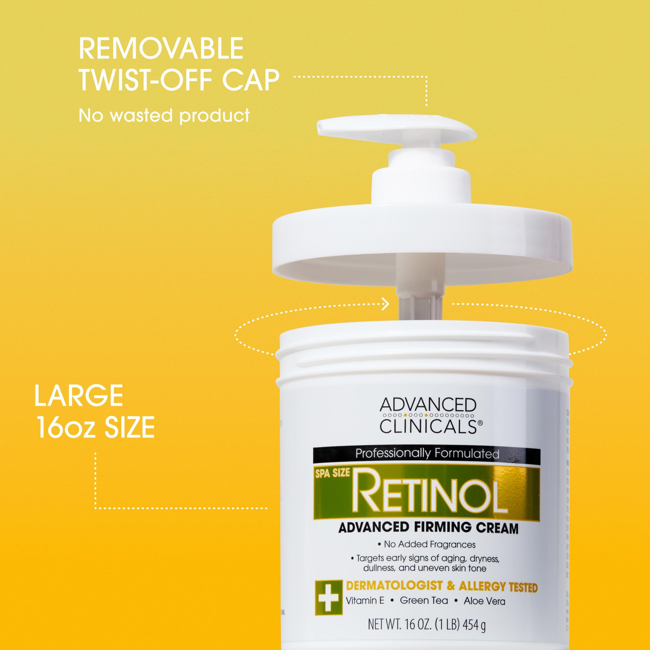 Close-up of Retinol Body Cream being smoothed into skin.