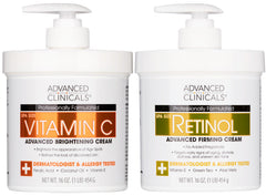 Advanced Clinicals retinol body cream bottle close-up for smoother, firmer-looking skin
