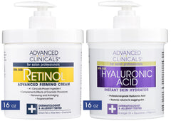Advanced Clinicals retinol body cream jar with rich texture for smoothing skin.
