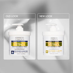 Advanced Clinicals retinol body lotion pump bottle enables easy daily hydration for skin