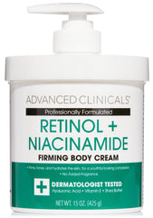 Advanced Clinicals Retinol Body Lotion bottle—premium packaging for firmer, hydrated skin