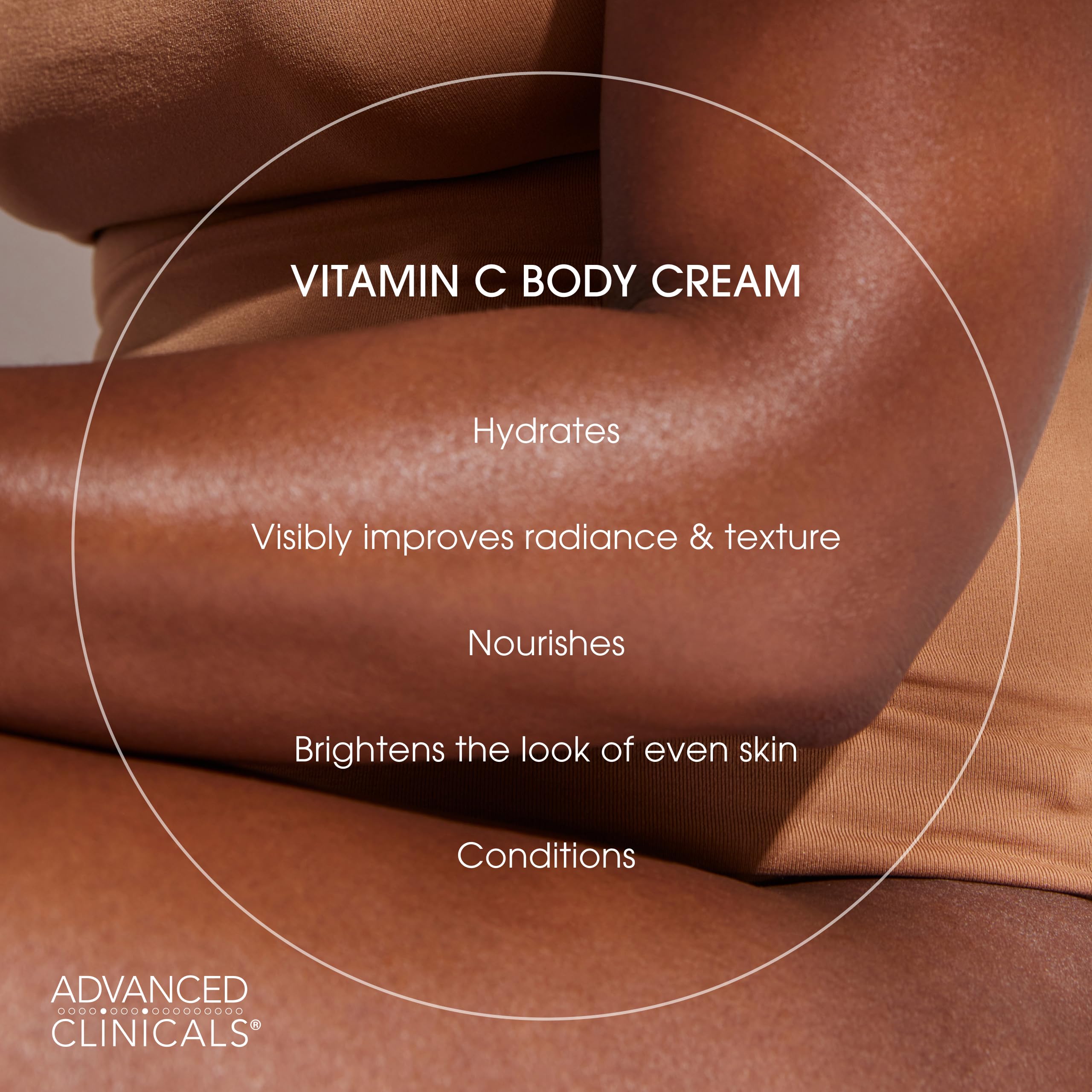 Advanced Clinicals skincare routine shot showing hydration with cream and lotion.