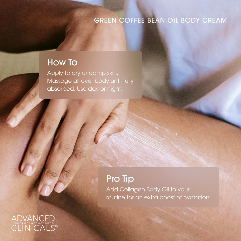 Advanced Clinicals Green Coffee Bean Thermo leaves soft, silky skin after use