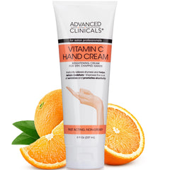 Advanced Clinicals Vitamin C body and hand lotion bottle close-up for daily hydration.