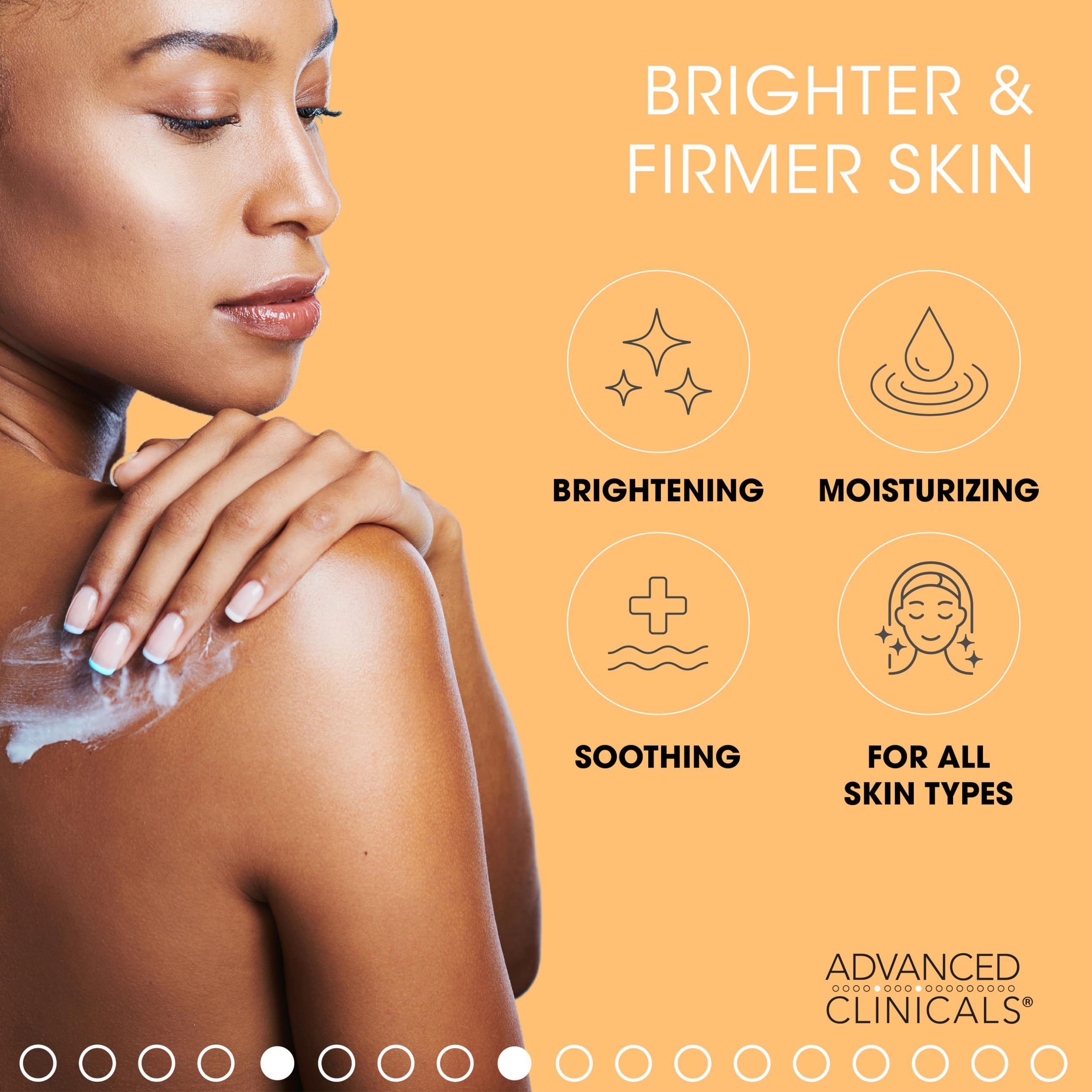 Advanced Clinicals Vitamin C Body Lotion jar showing rich texture for hydration