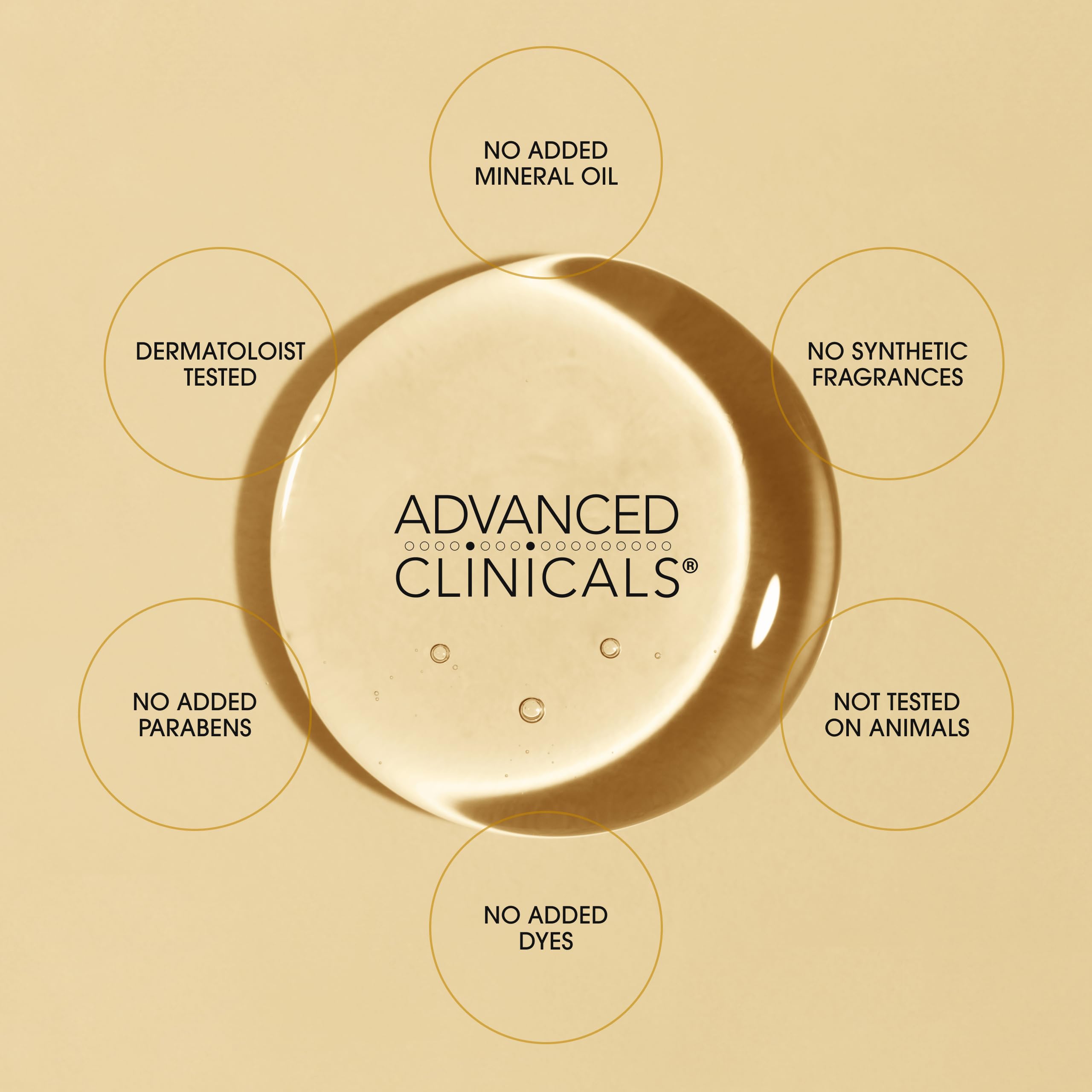 Advanced Clinicals Vitamin C Brightening Body Oil bottle closeup with elegant packaging.