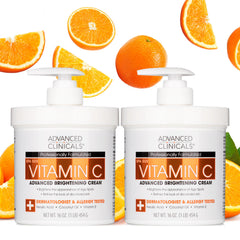 Advanced Clinicals Vitamin C Cream bottle pour for radiant skin boost