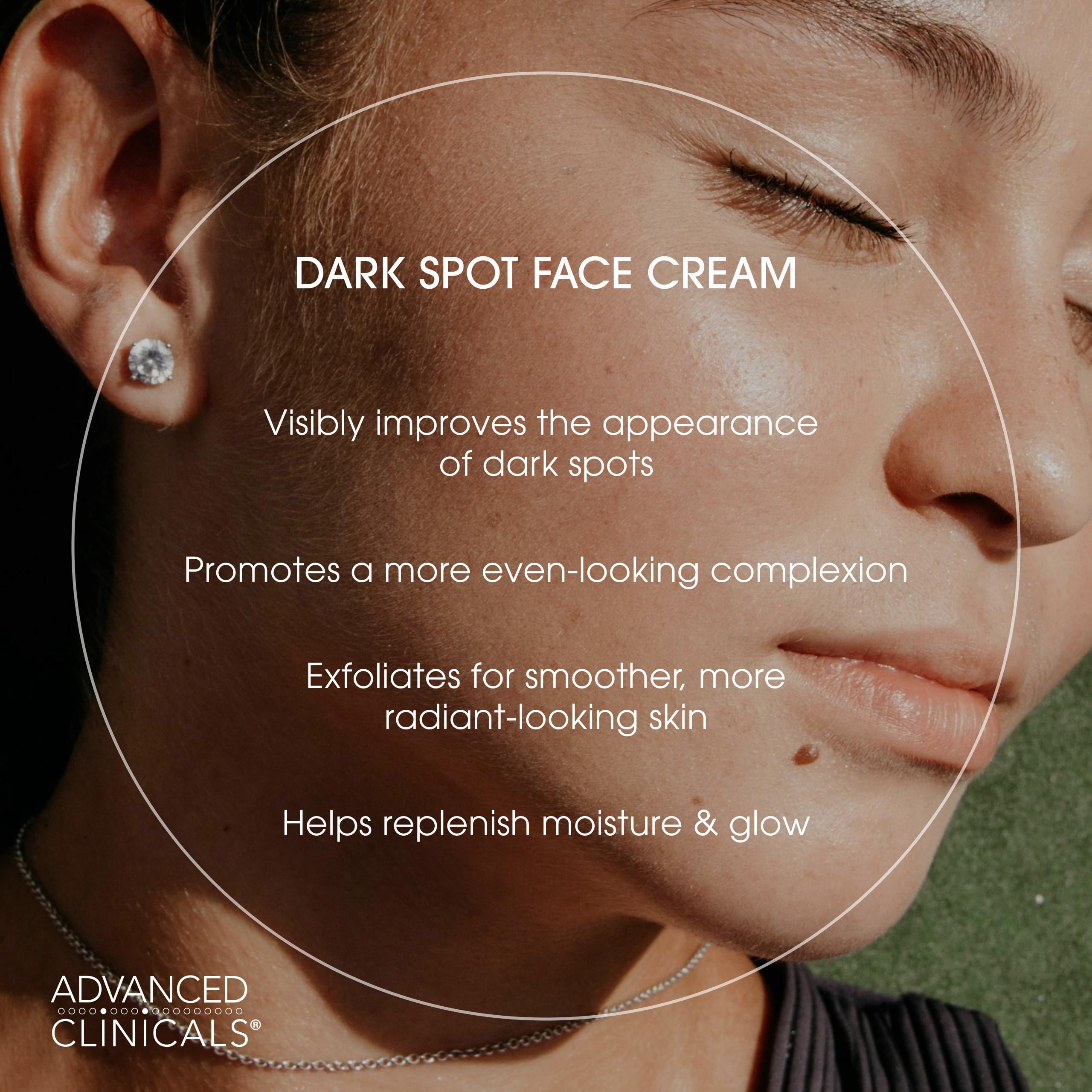 Vitamin C and lactic acid blend in Advanced Clinicals formula for gentle exfoliation