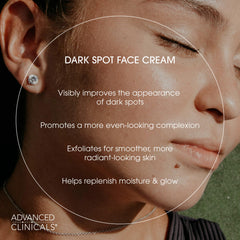 Vitamin C and lactic acid blend in Advanced Clinicals formula for gentle exfoliation