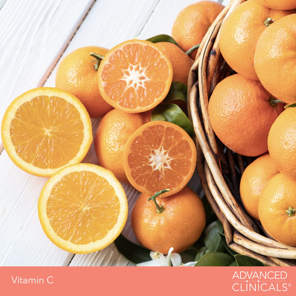 Advanced Clinicals Vitamin C lotion label shows 8 oz packaging.