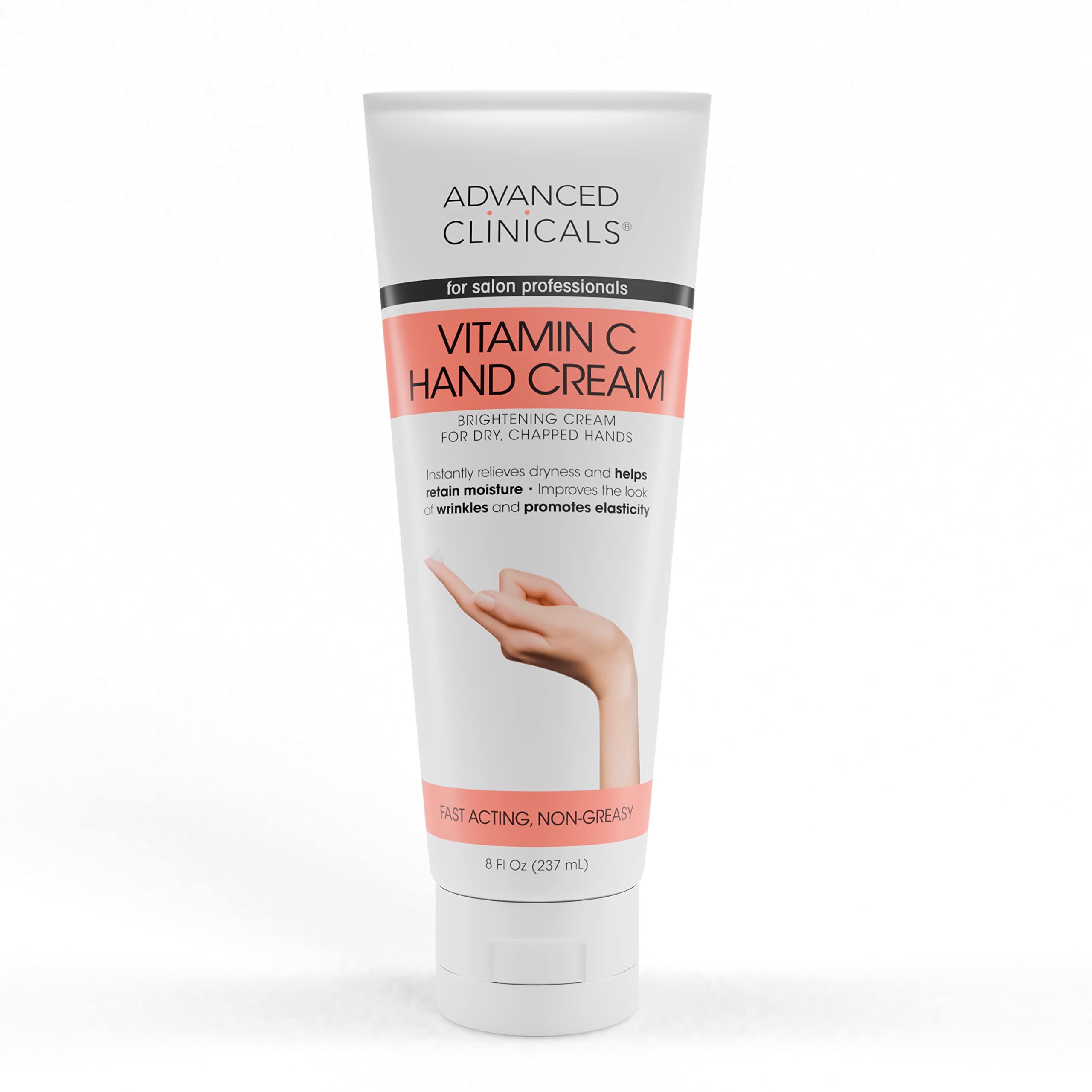 Advanced Clinicals Vitamin C lotion on hands, illustrating cuticle care.