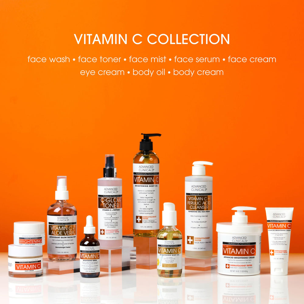 Advanced Clinicals Vitamin C Toner in morning routine for revitalized skin.