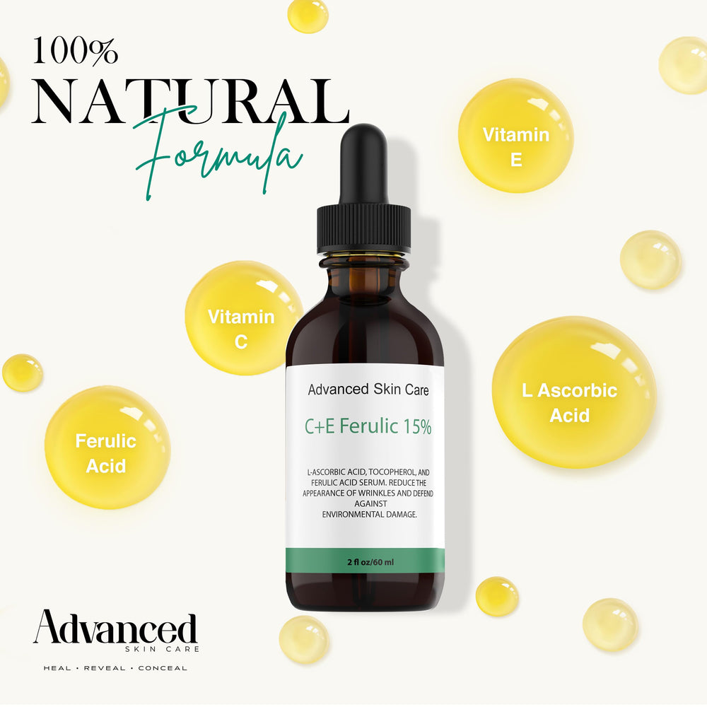 Advanced Skin Care Ferulic Acid ingredient — antioxidant blend protects against photoaging.