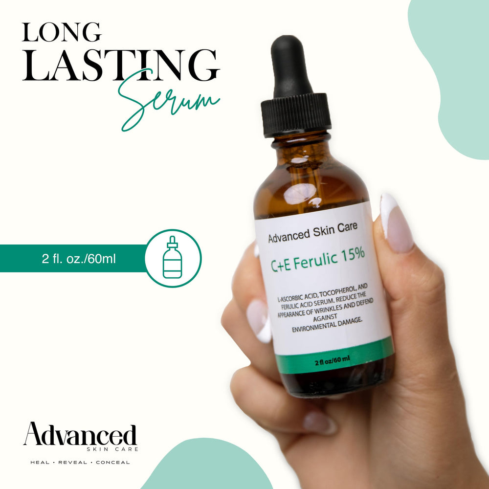 Advanced Skin Care Vitamin CE Serum pump — quick absorption for morning routine.