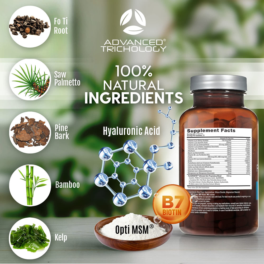 Advanced Trichology FoliGROWTH measuring spoon suggests easy daily dosing.