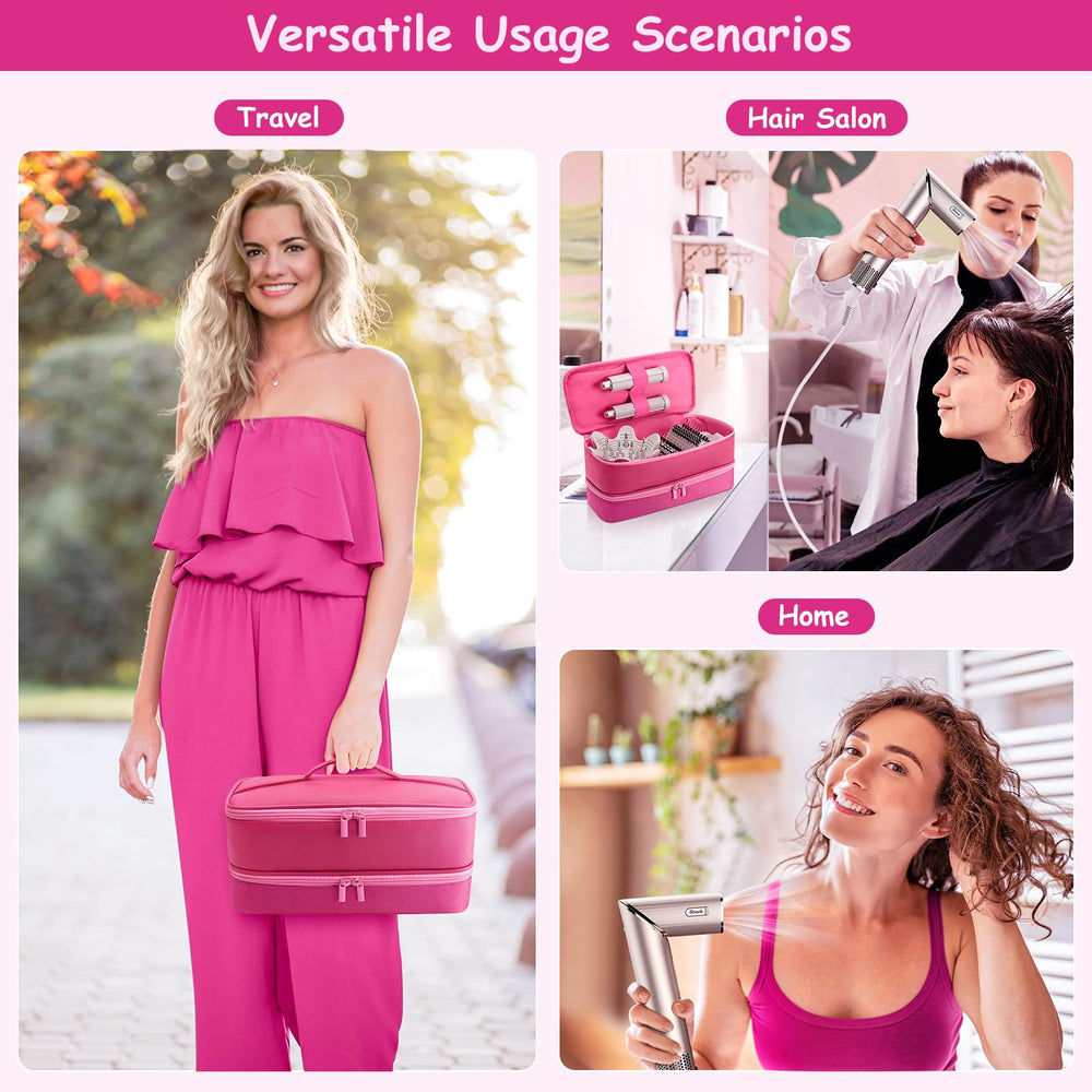 Adworte portable handle boosts on-the-go styling kit accessibility.