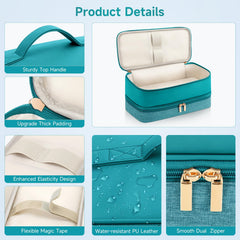Adworte travel hair dryer case teal outer material resists scratches and dust