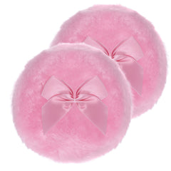 Aeaocvo large powder puff with pink bow for smooth, even body powder application.