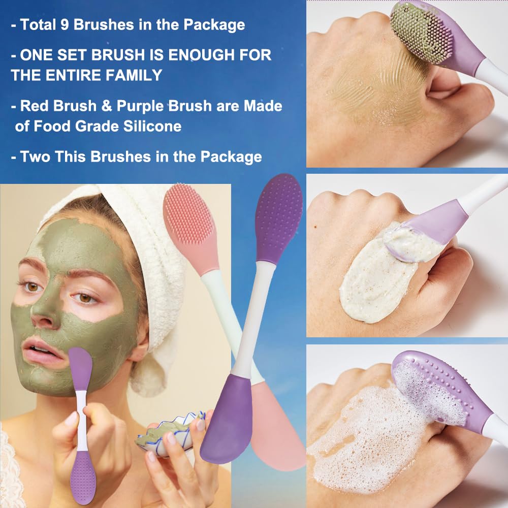 AECW 9-in-1 face scrubber deep pores cleanse demonstrates thorough cleaning action.