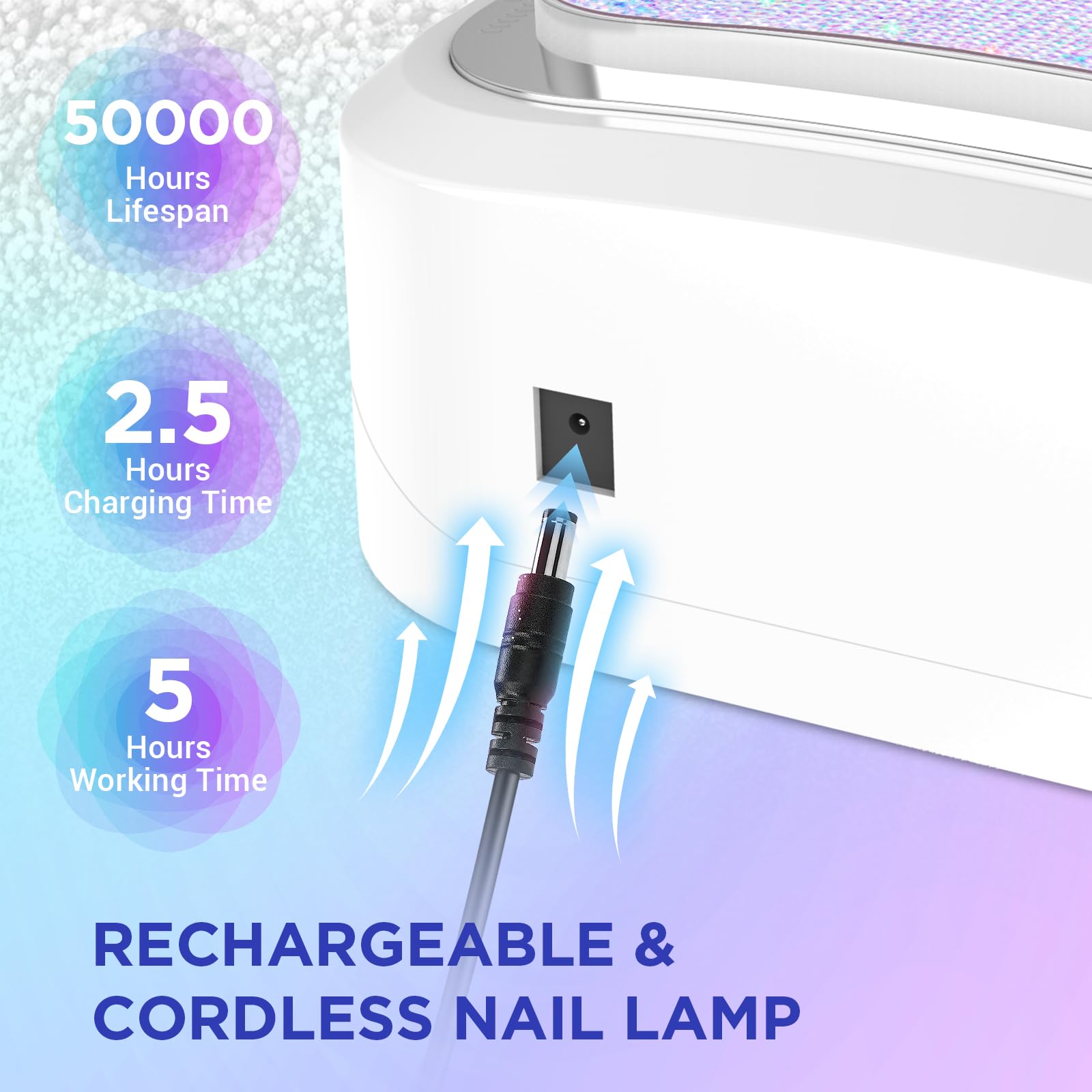 Aedavey nail lamp adorned with Sparkly Diamond decor