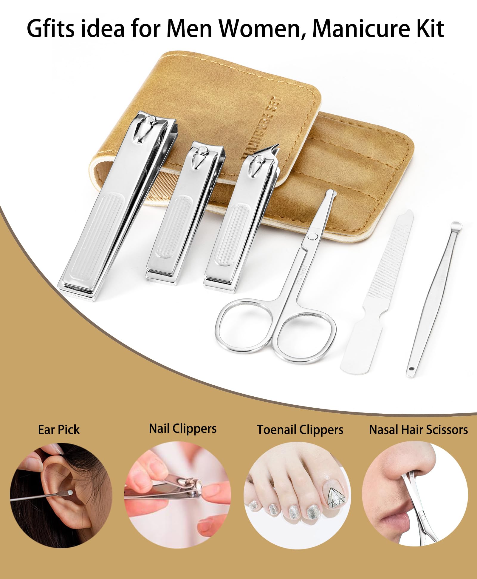 Aedericoe men’s nail grooming kit on display, gift-ready option