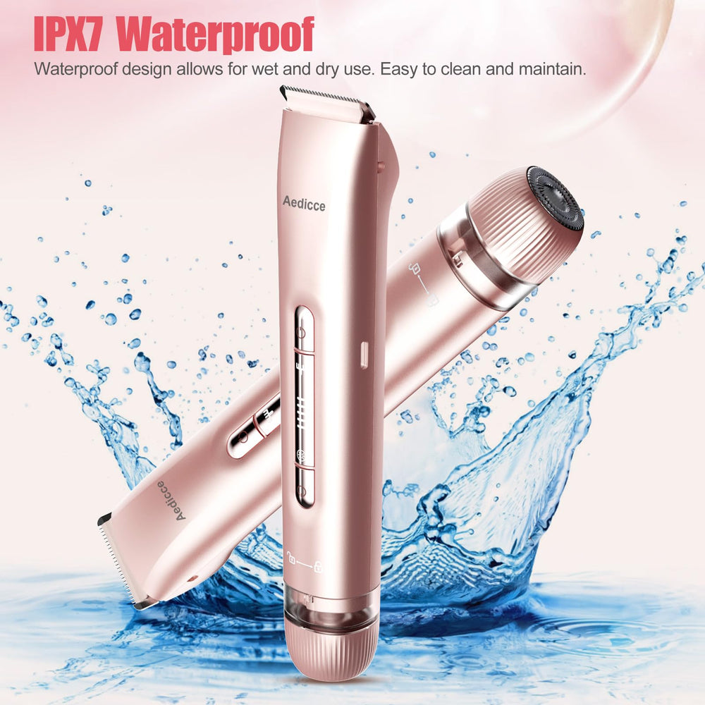 Aedicce bikini trimmer precision trim head closeup enabling precise shaping.