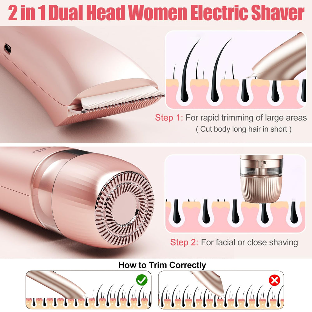 Aedicce bikini trimmer round shaver head closeup for smooth finish.