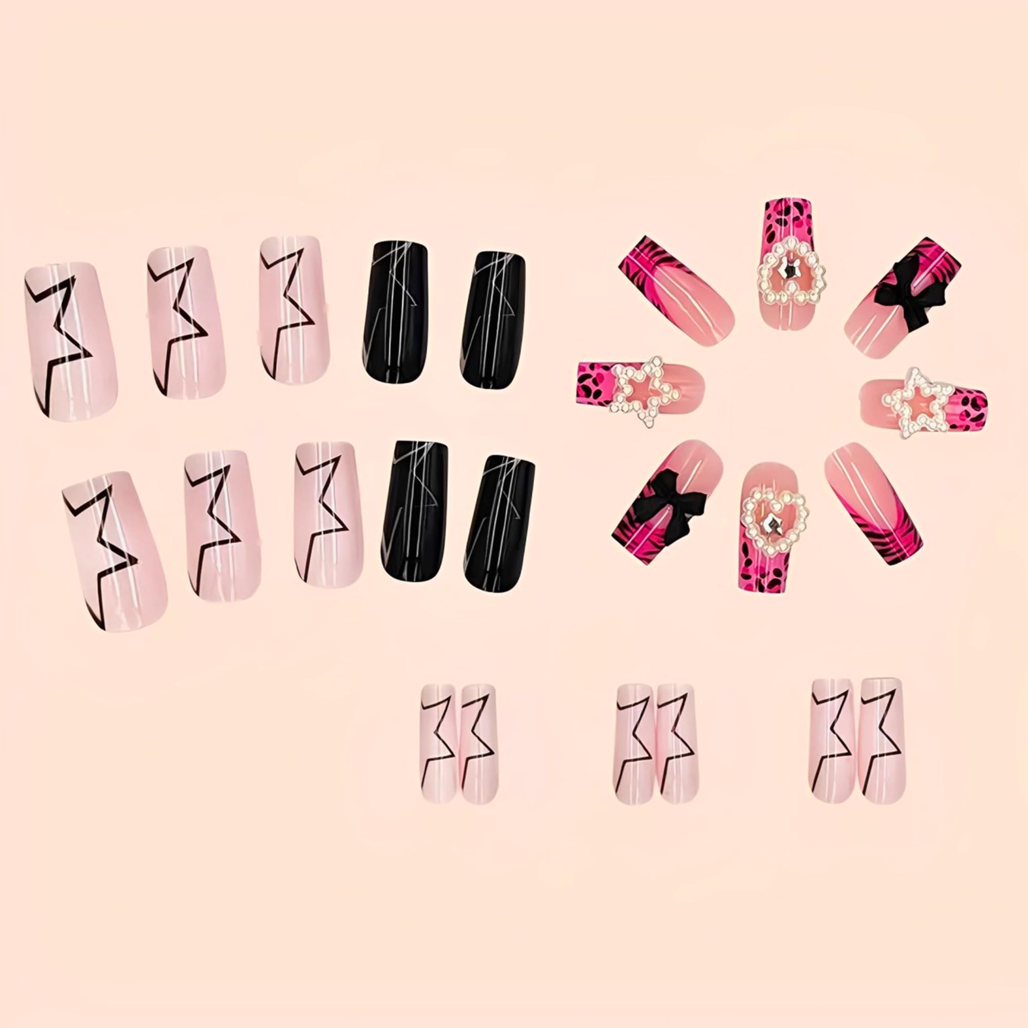 AEGYPIUS long nails with glam design for dramatic looks