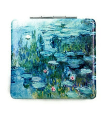 Aeisage PU leather pocket mirror provides sturdy protection in a compact handbag accessory