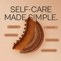 Aeki Lymphatic Contour Face Brush ergonomic handle demonstrates comfortable grip during contouring sessions
