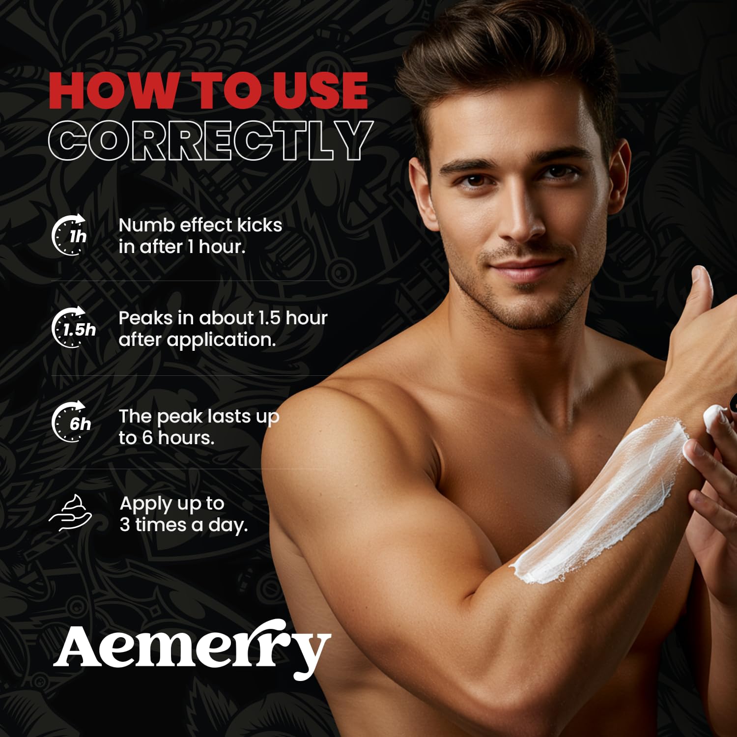 Aemerry packaging front showing maximum strength formulation