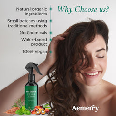 Aemerry Rosemary Water Spray ingredients featuring rosemary for nourishment.