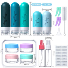 Aeomni travel-size containers collection—TSA-friendly, leak-proof bottles for carry-on travel.