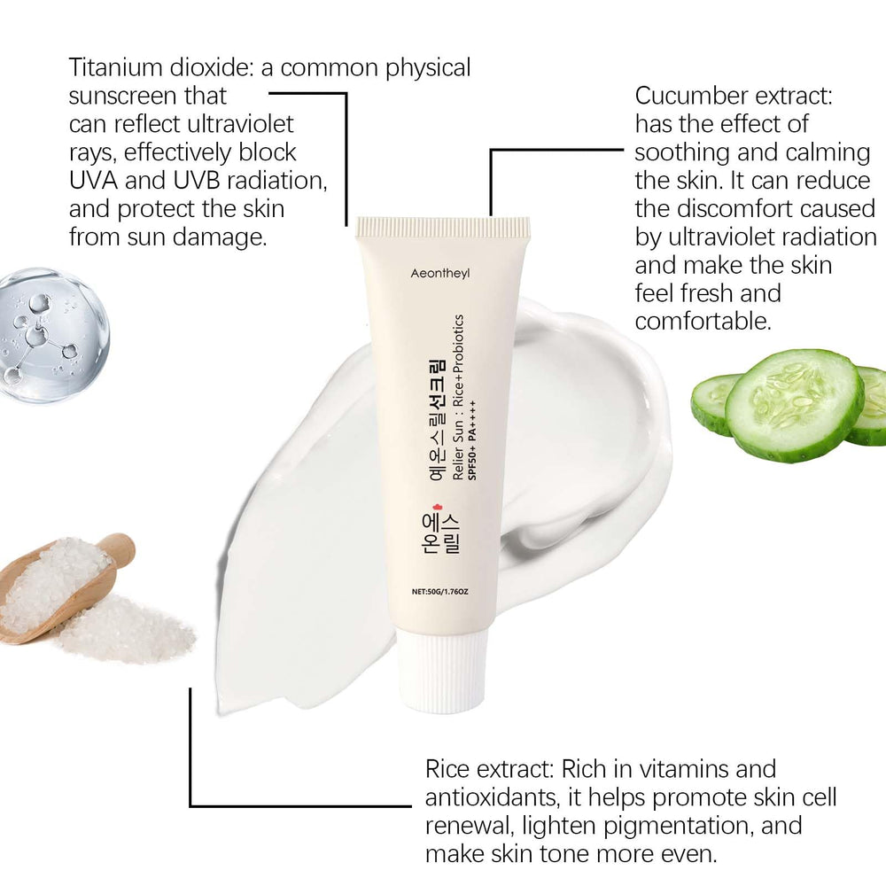 Aeonthryl Sun Organic Sunscreen SPF50+ applied on the face for daily wear.
