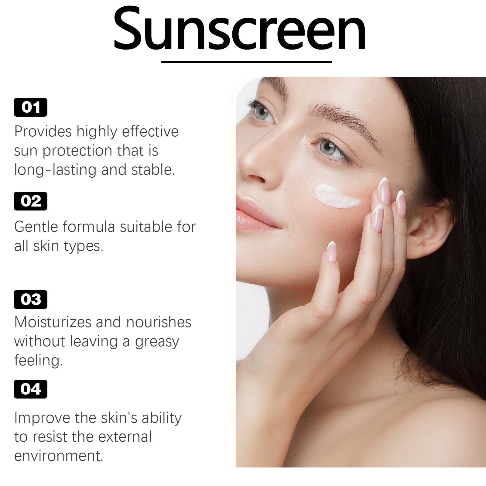 Aeonthryl Sun Organic Sunscreen SPF50+ texture swatch displaying a light finish.